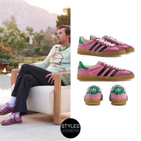 harry styles gucci gazelles|Gucci custom gazelle.